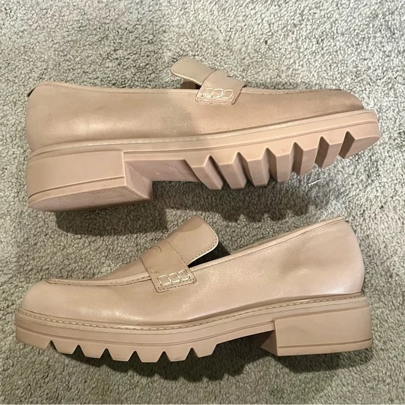 Bernardo Chandler Leather Lug Sole Platform Loafers, Women’s Size 8.5 Blush - Picture 6 of 9